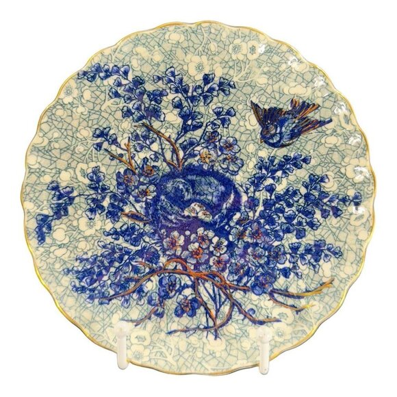 Circa 1880s Hand Painted Farmhouse Decor Country Cottage Plate Dish Set 2 VTG - Picture 3 of 11